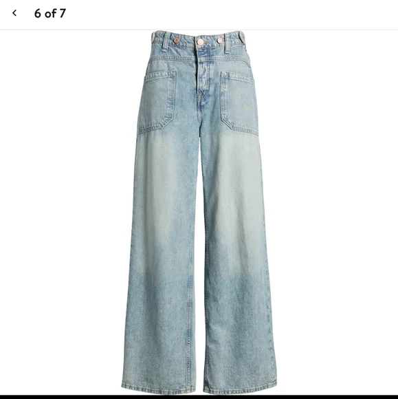 NWOT Free People Palmer Cuff Jeans 26 Tunnel Vision - Picture 3 of 5